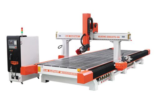 Maquina De Escultura Em Madeira CNC De 4 Eixos Com Troca De Ferramentas Em Carrossel A Venda-2