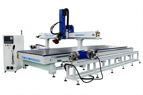 Router CNC De 4 Eixos ATC Pratico Com Componentes Rotativos Ajustaveis A Venda