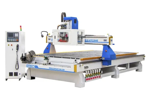 Router CNC De 4 Eixos Para Madeira Com Painel De Computador Equipado Com ATC Com Desconto-1