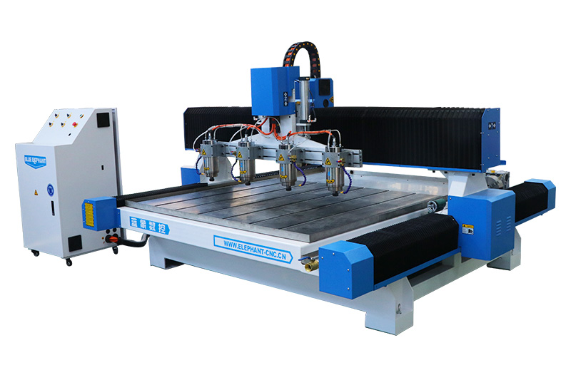 Router CNC Para Pedra De Alto Volume Com Multiplos Cabecotes-1
