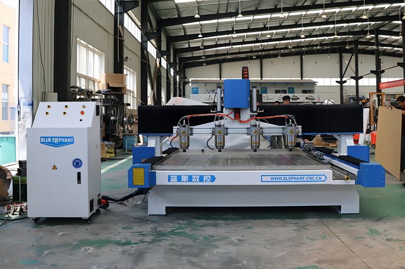 Router CNC Para Pedra De Alto Volume Com Multiplos Cabecotes-2