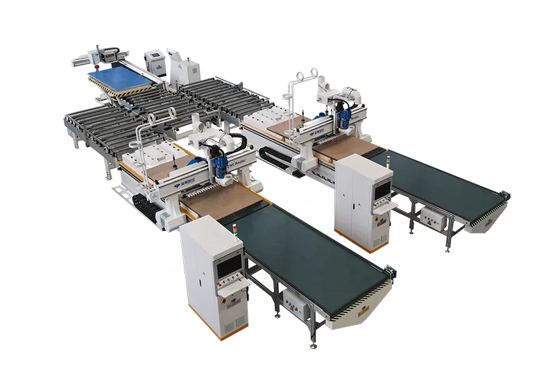 Intelligent Automatic Integrated Nesting CNC Router for Furniture Production